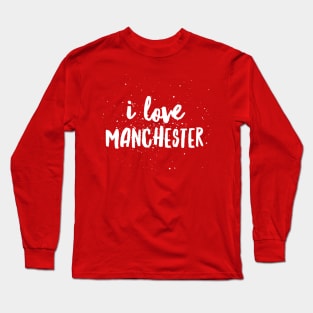 Ladies I Love Manchester Casual Souvenir Womens Long Sleeve T-Shirt